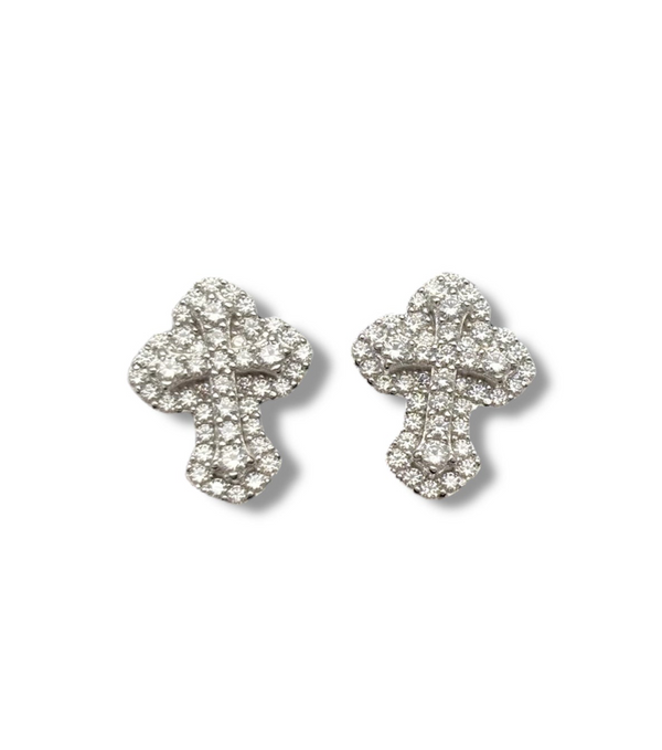 Moissanite Cross Earrings