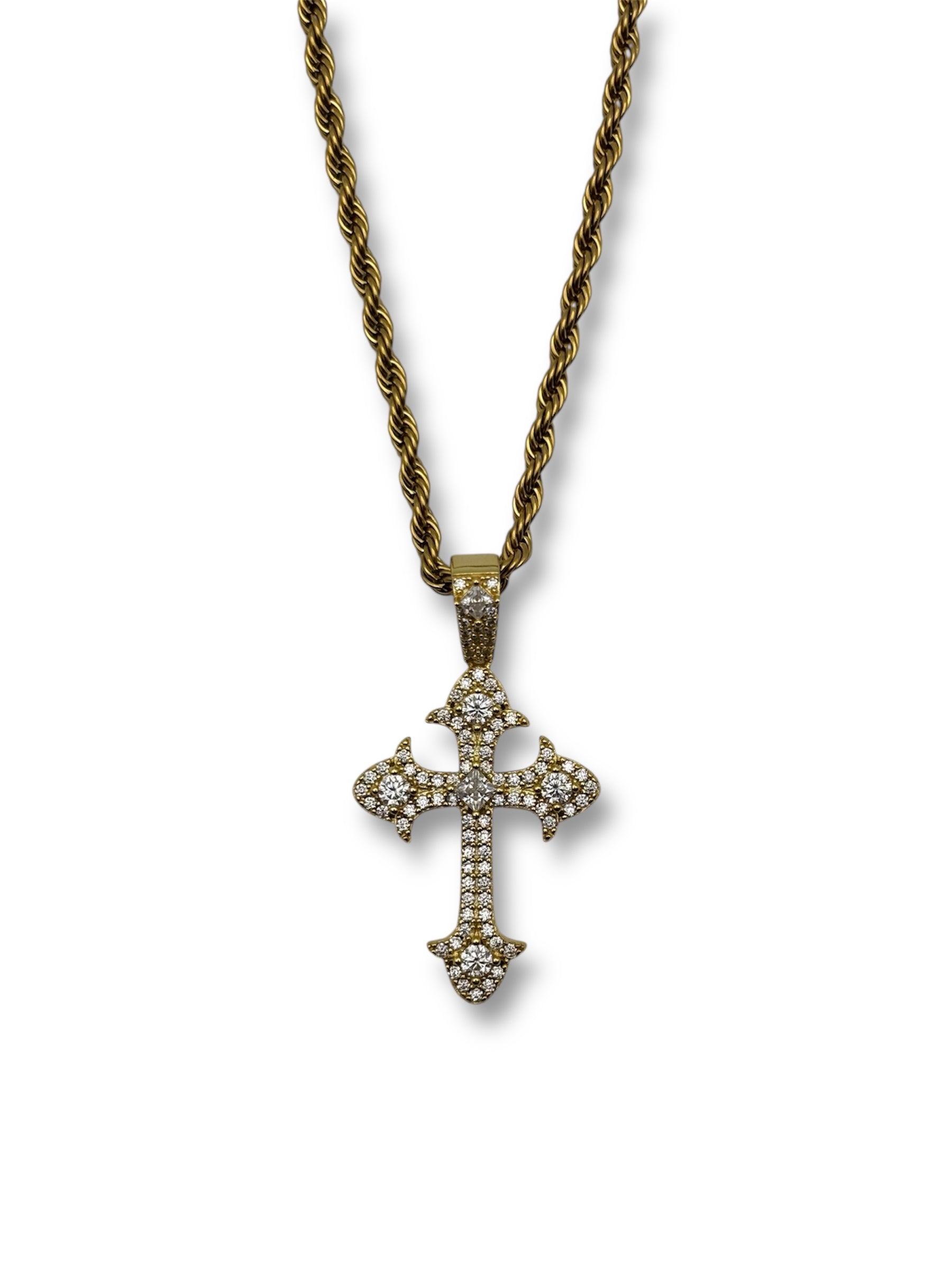 Moissanite Cross Chain