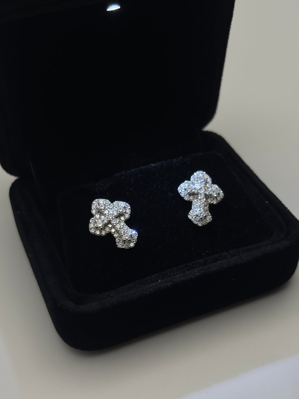 Moissanite Cross Earrings