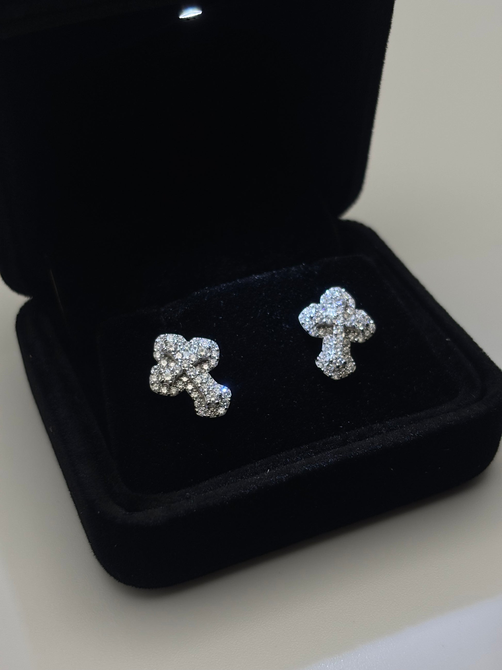 Moissanite Cross Earrings
