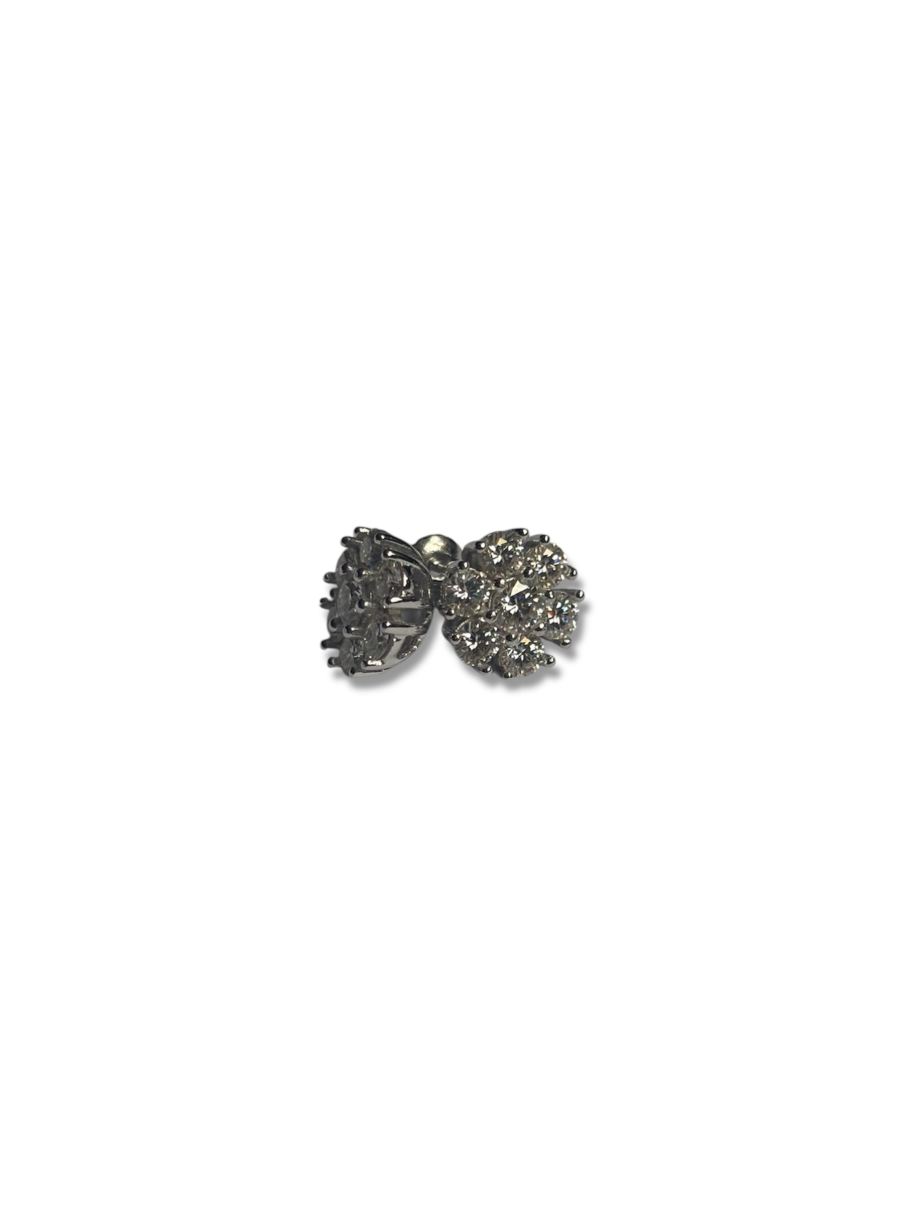 Moissanite Flower Earrings