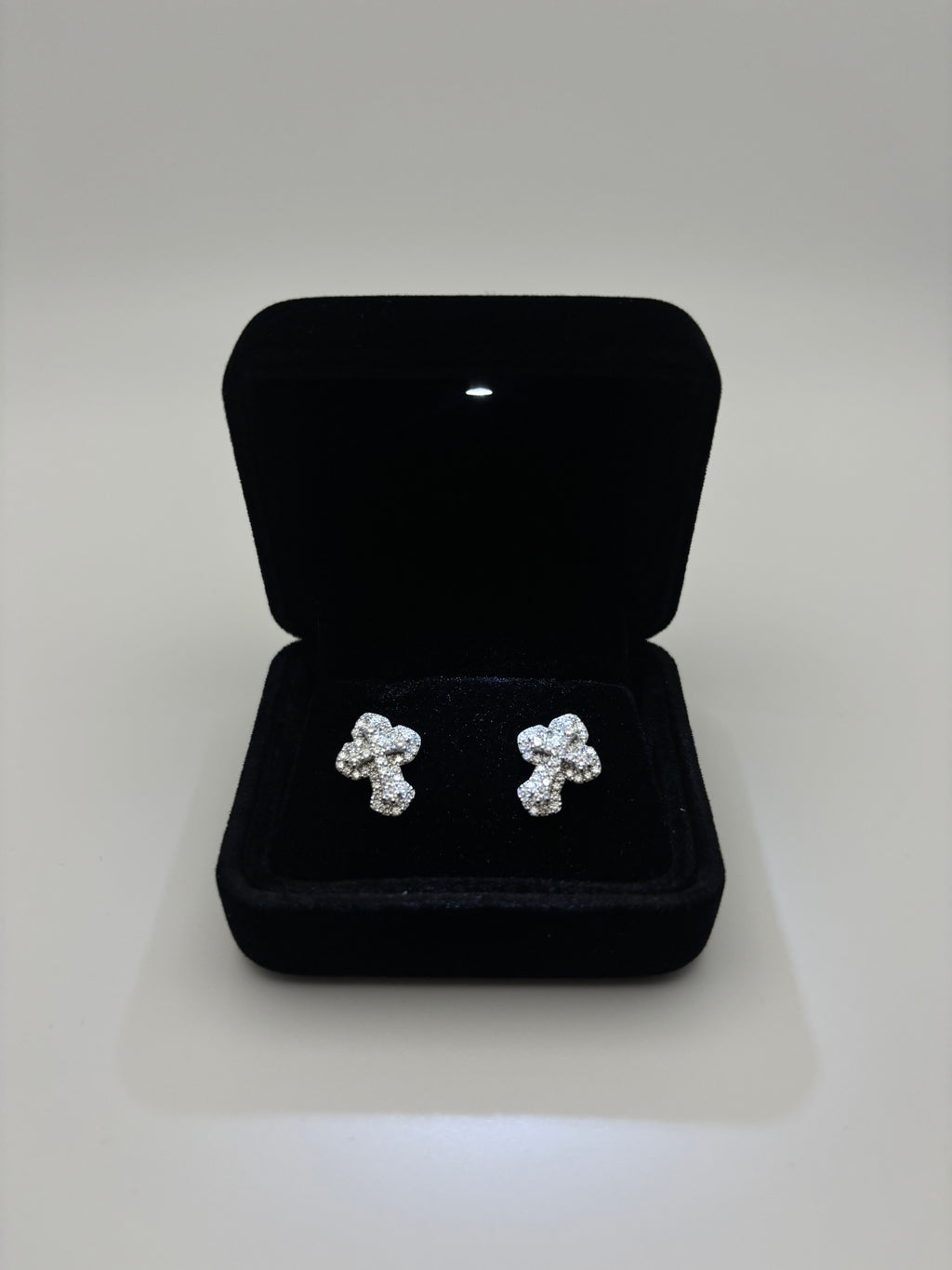 Moissanite Cross Earrings