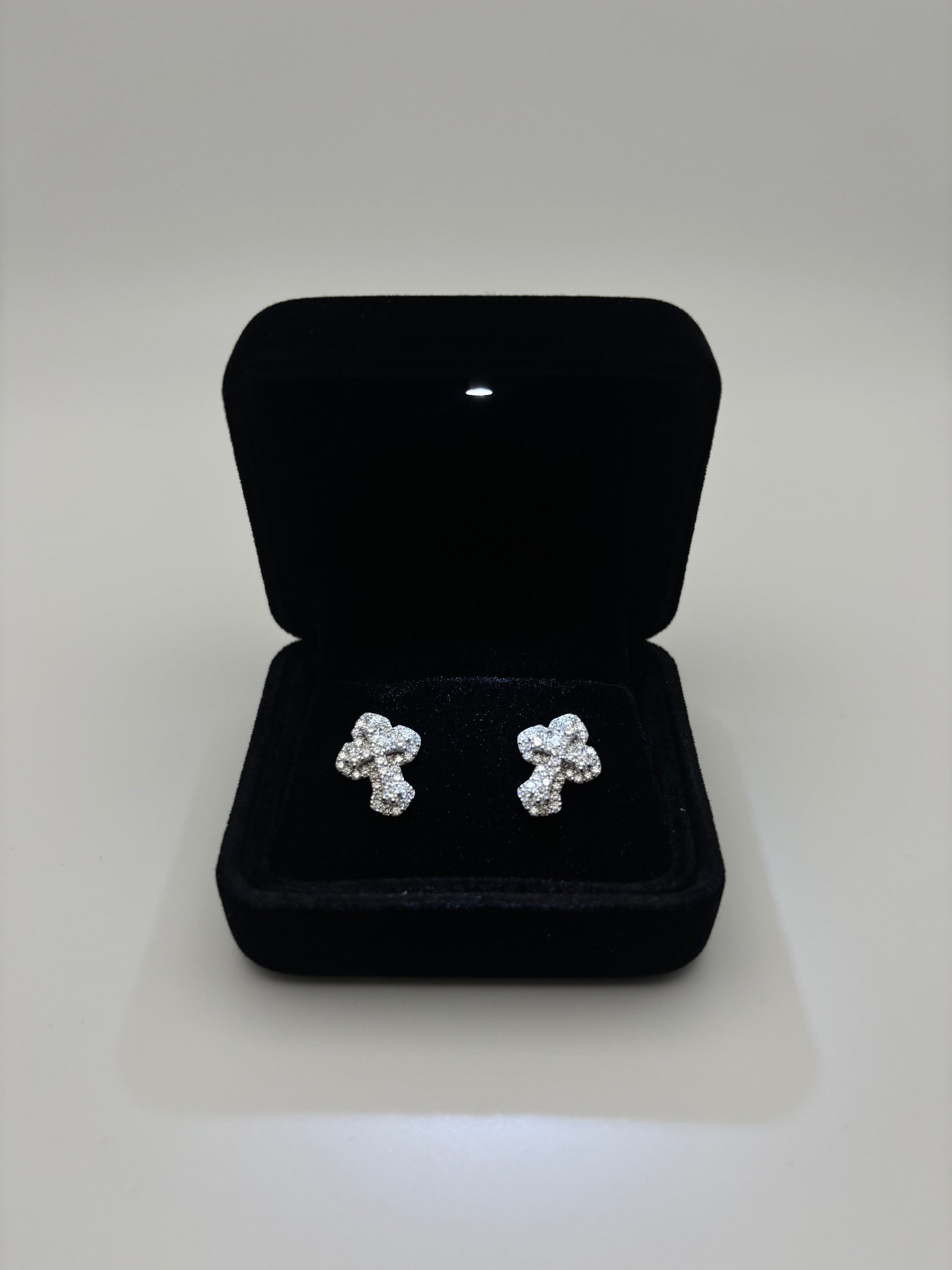 Moissanite Cross Earrings