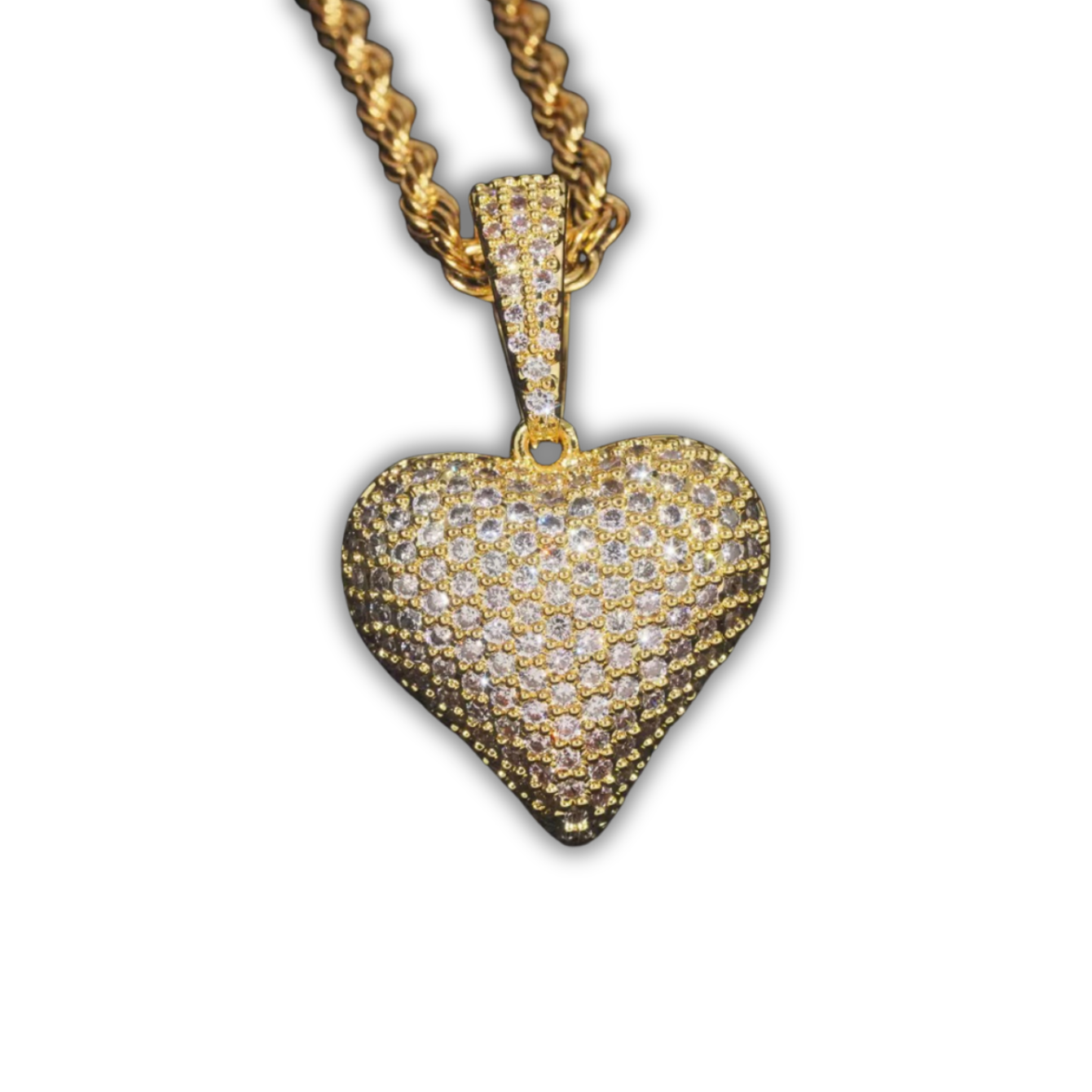 Iced Out Heart Pendant