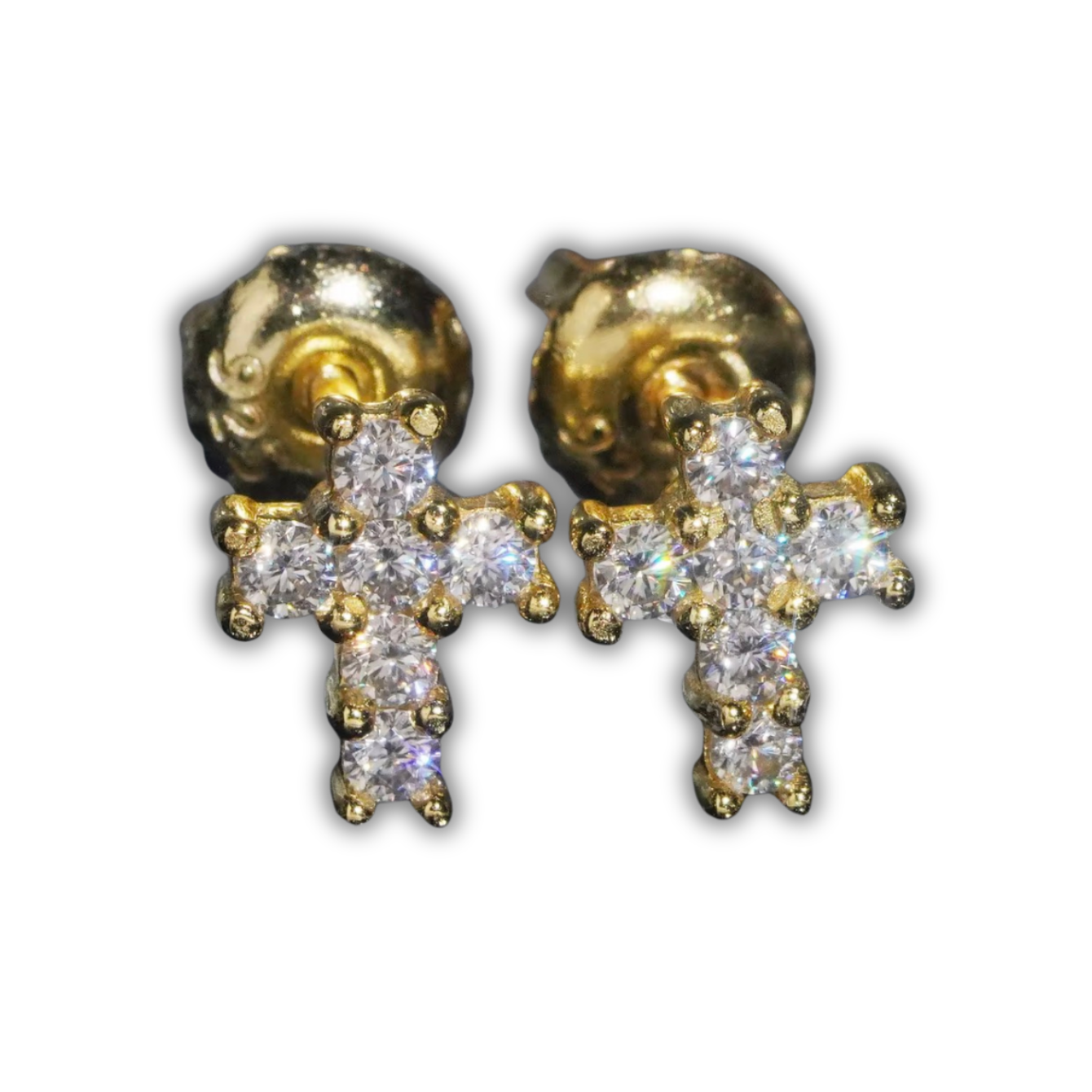 Studded Cross Earrings