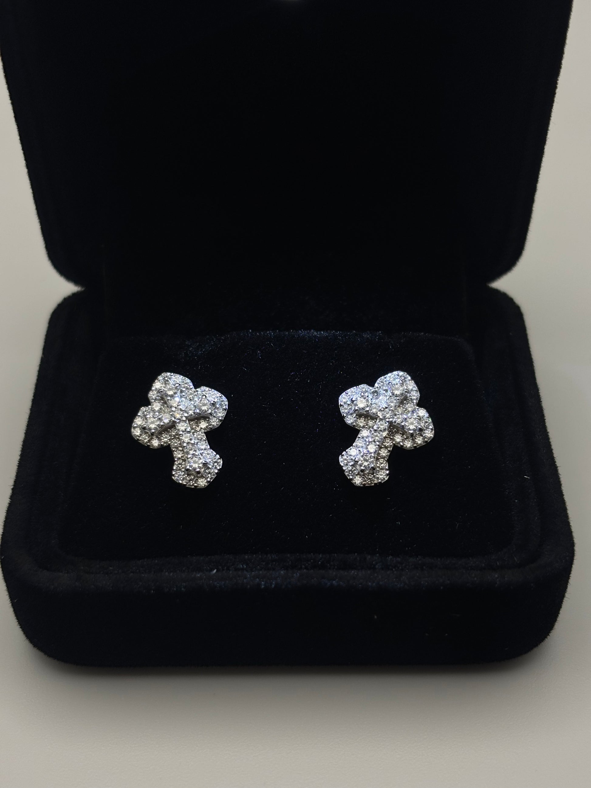 Moissanite Cross Earrings