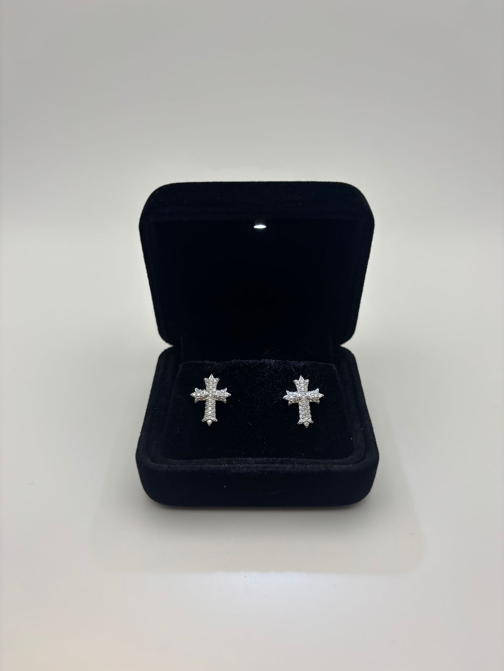 Moissanite Cross Earrings