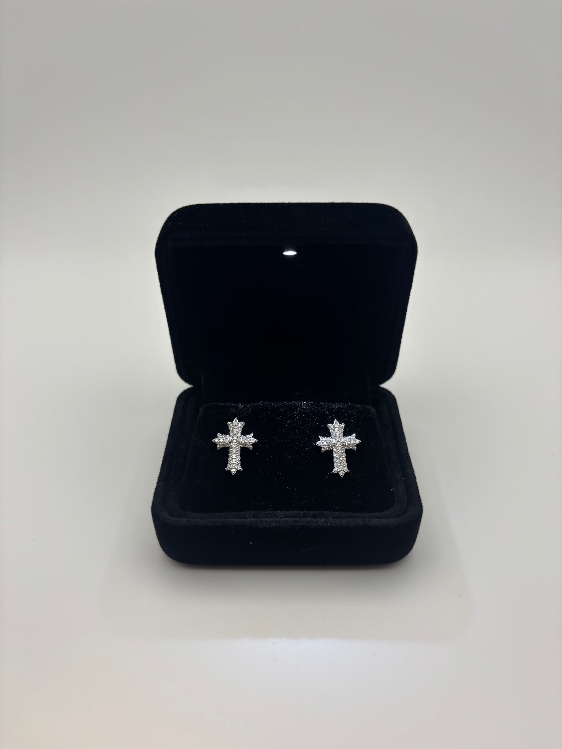 Moissanite Cross Earrings
