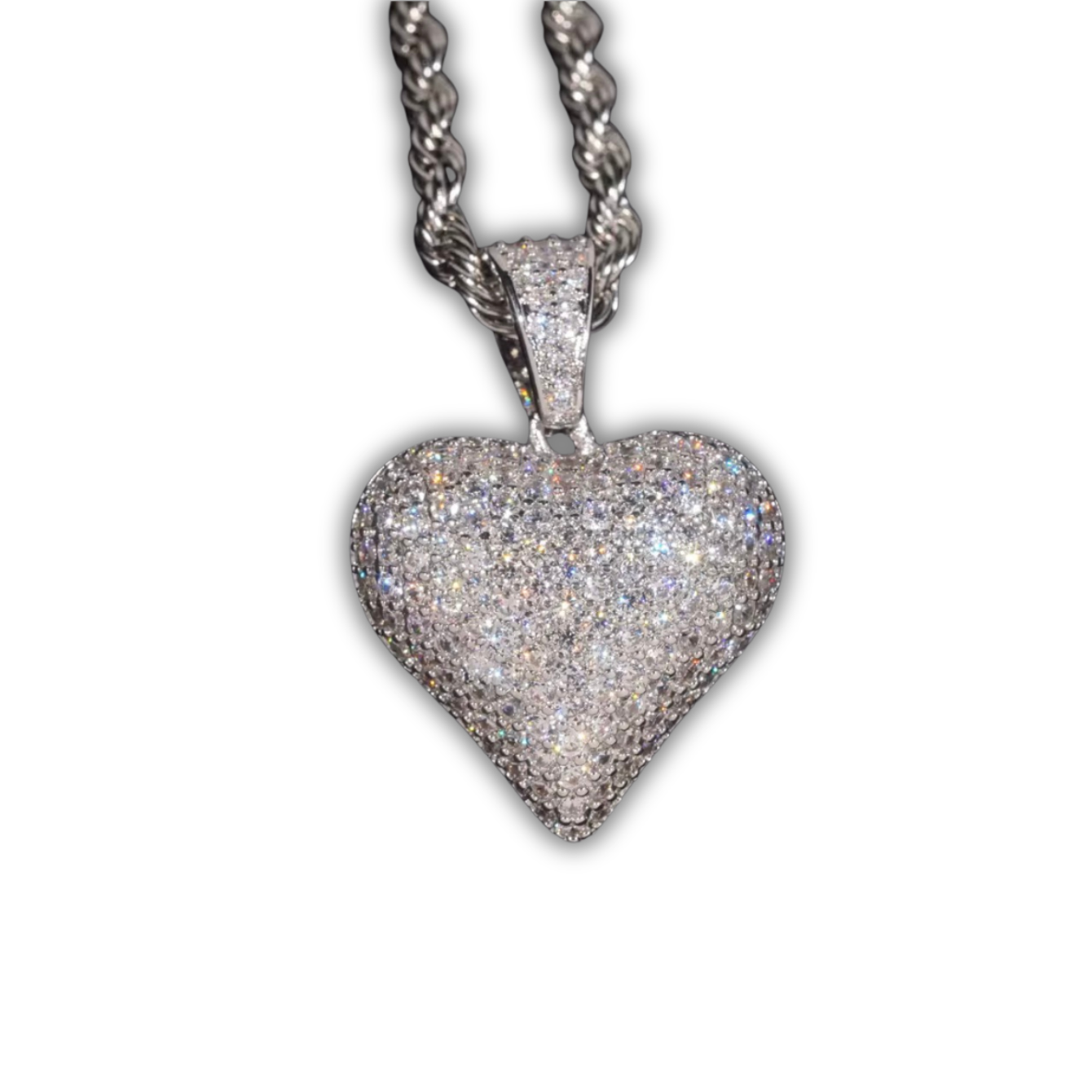 Iced Out Heart Pendant