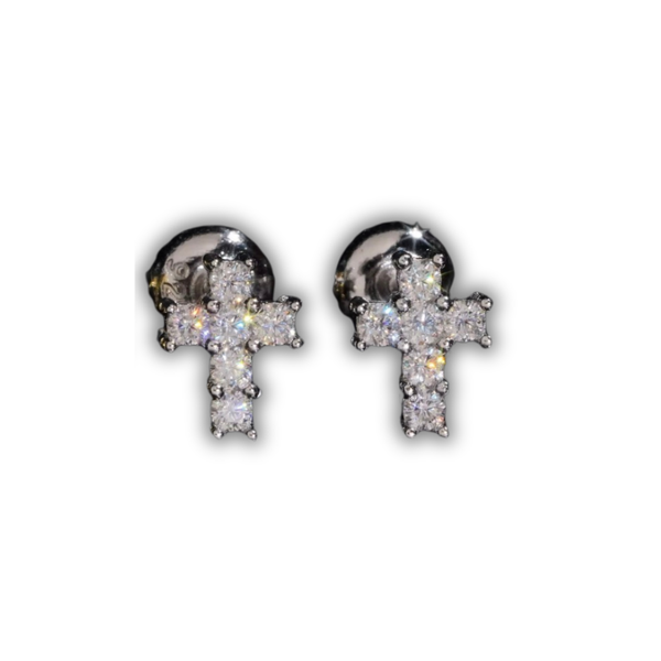 Studded Cross Earrings