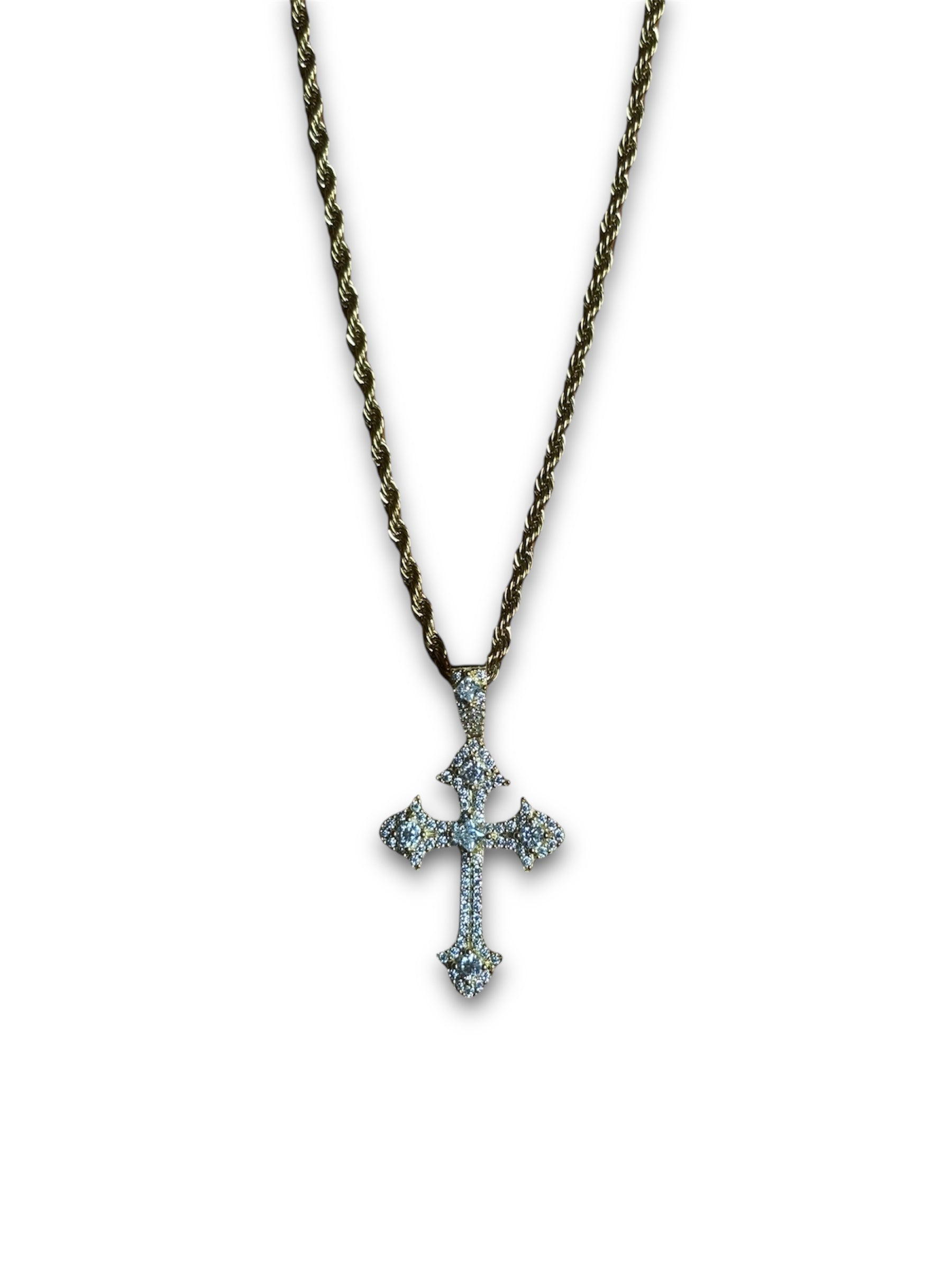 Moissanite Cross Chain