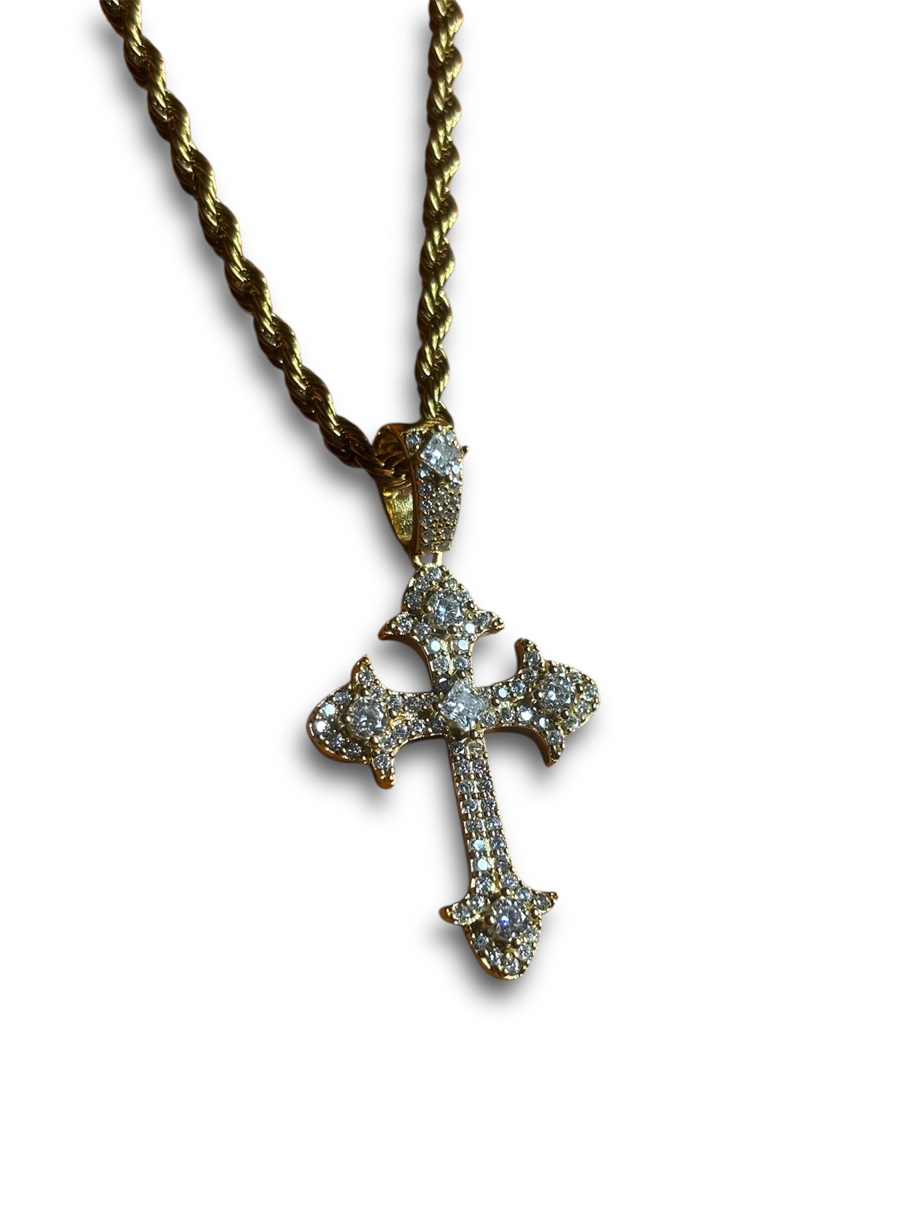 Moissanite Cross Chain